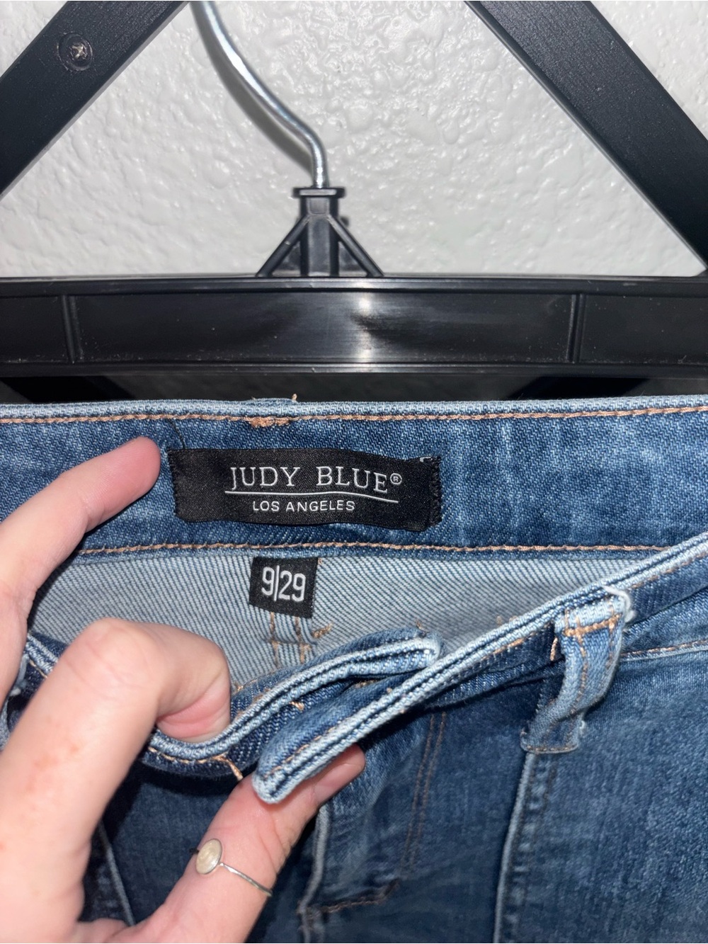 Judy Blue Womens Cargo Jeans Size 9/29 Wide Leg High Rise Y2K Denim - Picture 3 of 4